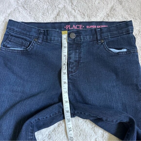 The Children's Place | Denim Blue Girls' Super Skinny Jeans | Size 14 - Picture 9 of 9